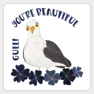 Cute Seagull Pun Magnet